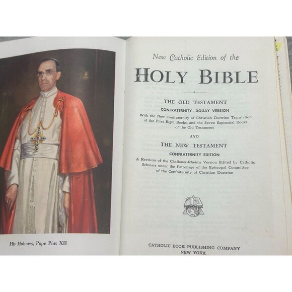 New Catholic Edition of Holy Bible By Catholic Book Publication Hardcover - Picture 2 of 10
